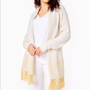 Lily Pulitzer Tatum fringe hem cardigan sweater NWT
